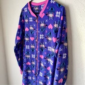 Disney Eeyore Fleece Footed Onesie Pajamas Sleepwear Comfy Lounging